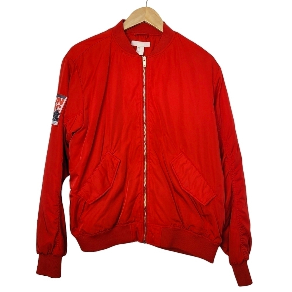 Reworked satin Bomber Jacket RUN DMC Patch